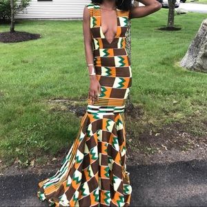 AFRICAN PROM KENTE DRESS